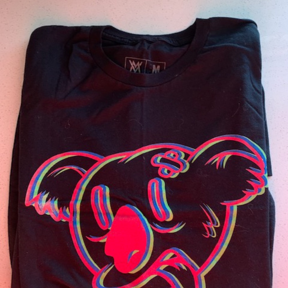 koala logo - men's black vintage tee calum von moger Size M VM Short Sleeve